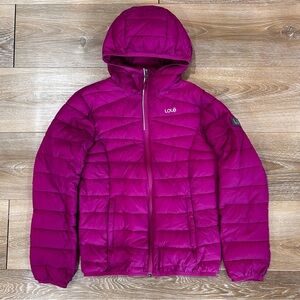 Lolë Girls Magenta Lightweight Hooded Puffer Jacket